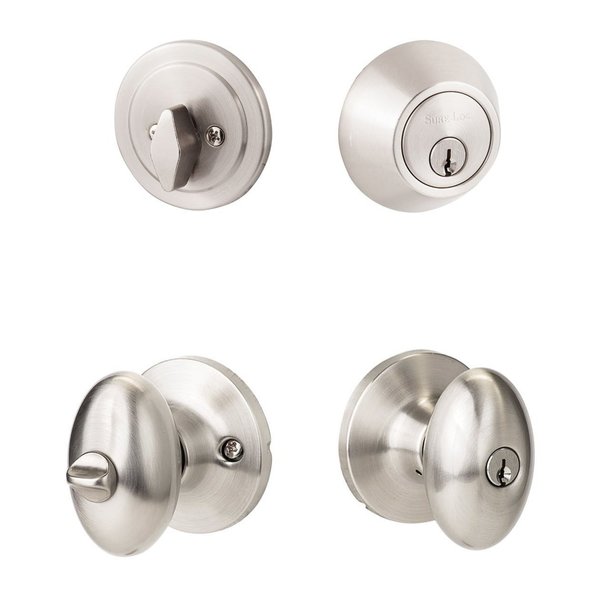 Sure-Loc Hardware Sure-Loc Hardware Arapaho Entry Knobset with KA Deadbolt, Satin Nickel AR107/DB201 15